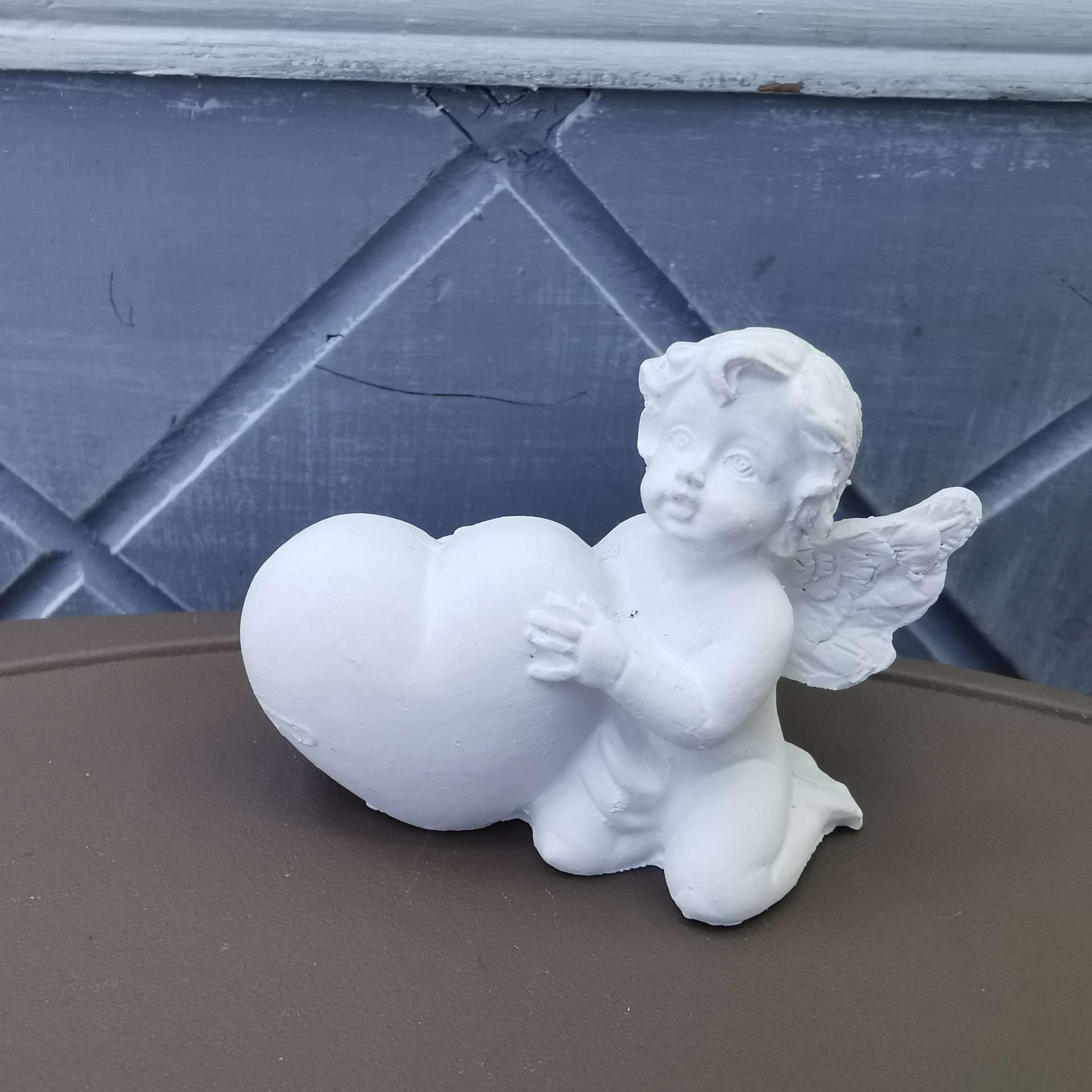 White Cherub Angel Figurine Set – Cute Angel Statues with Book & Heart for Home Decor