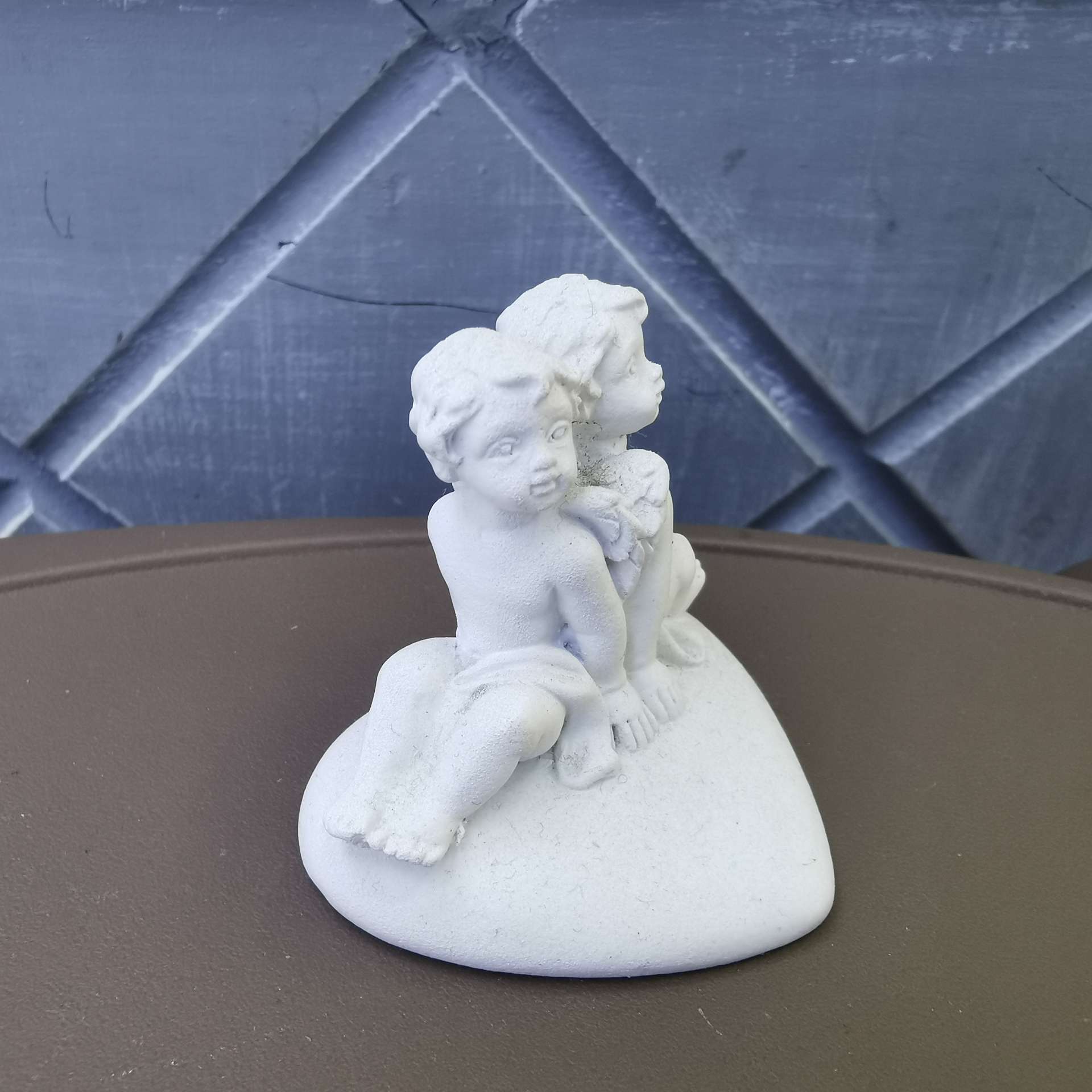 White Cherub Angel Figurine Set – Cute Angel Statues with Book & Heart for Home Decor