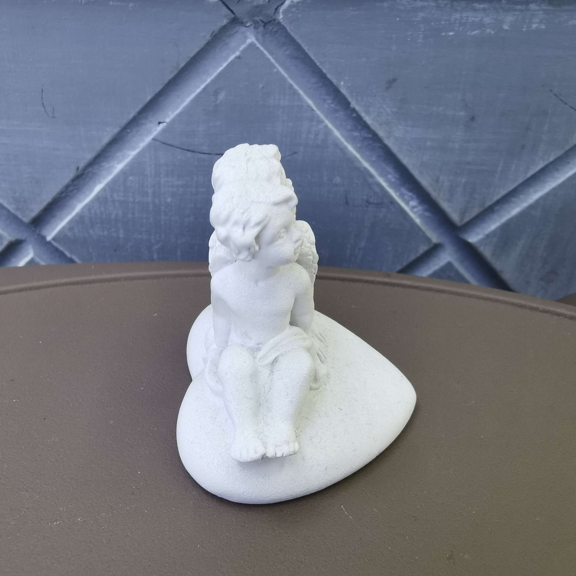 White Cherub Angel Figurine Set – Cute Angel Statues with Book & Heart for Home Decor