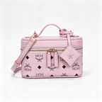 MCM's classic Visetos print mini vanity bag with a detachable shoulder strap can be carried by hand or worn crossbody A new arrival for Spring/Summer 2026
