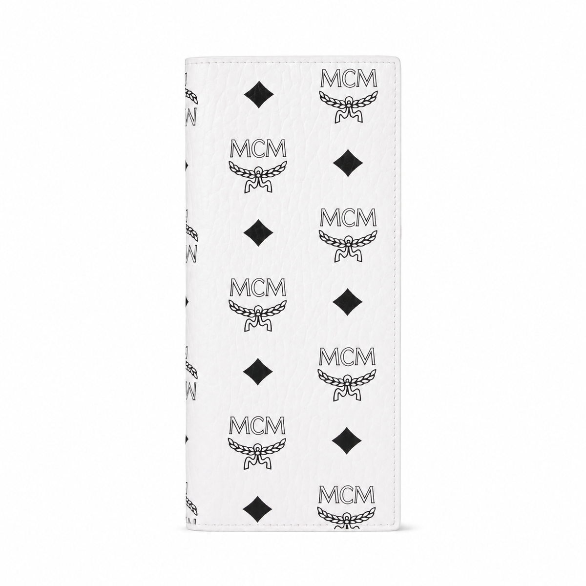 MCM White All-over Print Women's Clutch Bag with Multiple Card Slots and Zipper Compartments Product Details