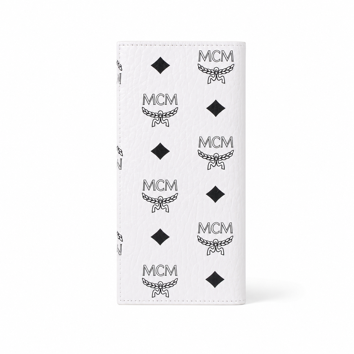 MCM White All-over Print Women's Clutch Bag with Multiple Card Slots and Zipper Compartments Product Details
