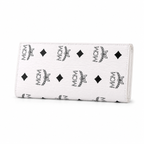 MCM White All-over Print Women's Clutch Bag with Multiple Card Slots and Zipper Compartments Product Details