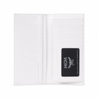 MCM White All-over Print Women's Clutch Bag with Multiple Card Slots and Zipper Compartments Product Details