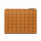 MCM classic Visetos print cognac brown unisex large-capacity clutch/slip bag