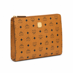MCM classic Visetos print cognac brown unisex large-capacity clutch/slip bag