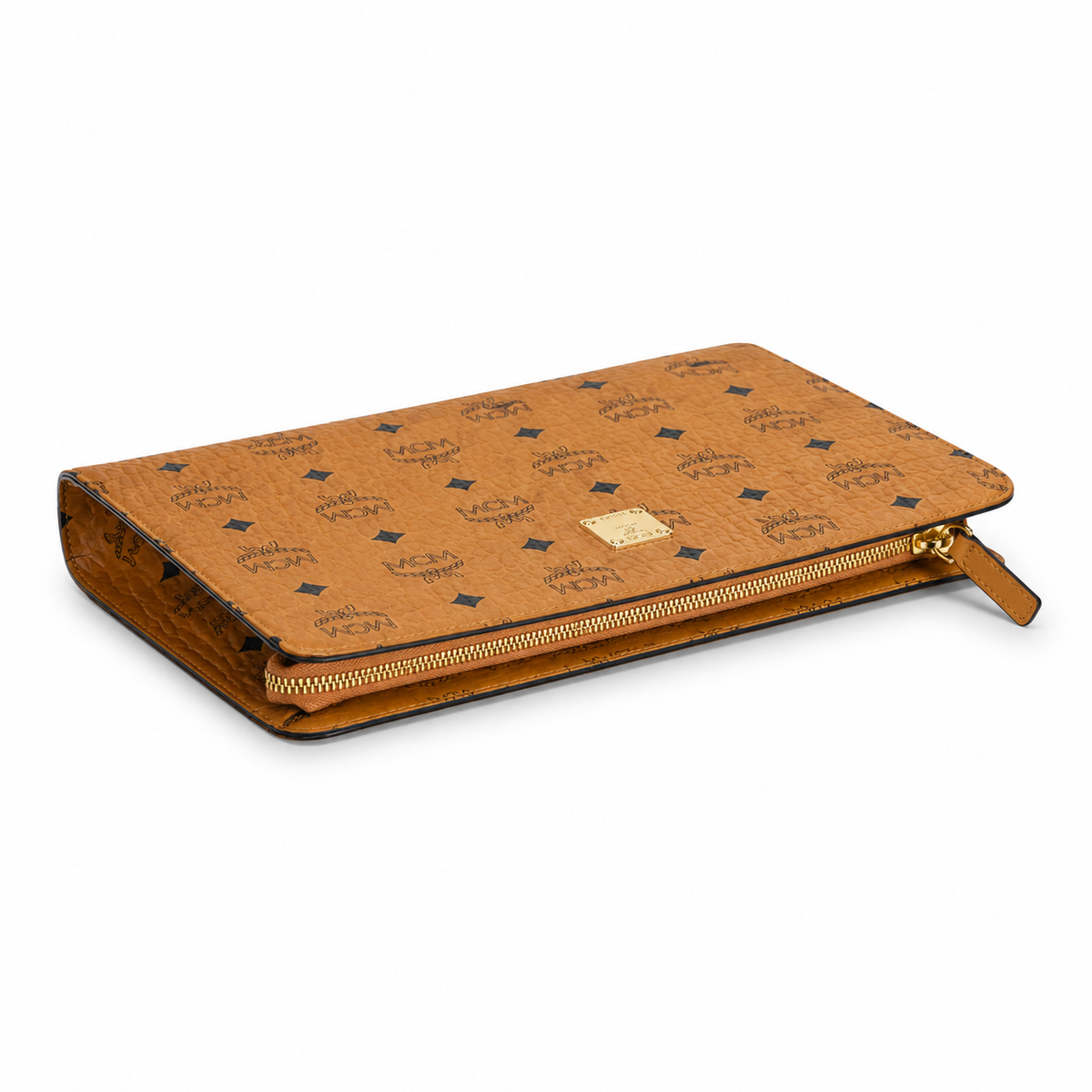 MCM classic Visetos print cognac brown unisex large-capacity clutch/slip bag