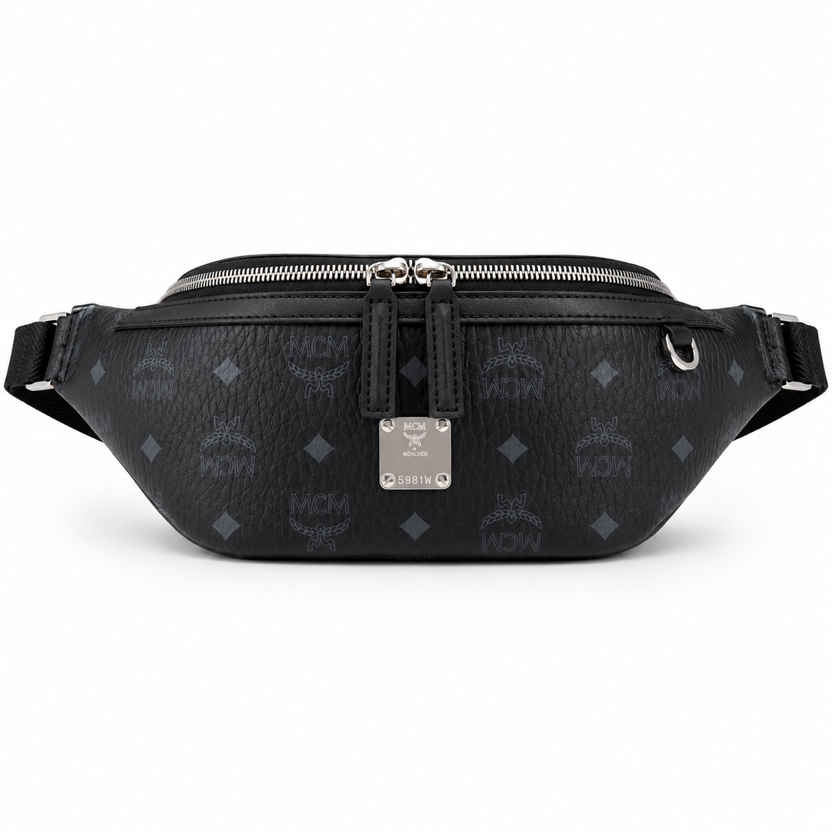 MCM Fursten series Visetos print black with adjustable shoulder strap unisex stylish chest bag/crossbody bag for commuting and travel