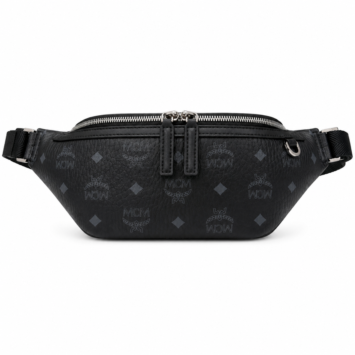 MCM Fursten series Visetos print black with adjustable shoulder strap unisex stylish chest bag/crossbody bag for commuting and travel