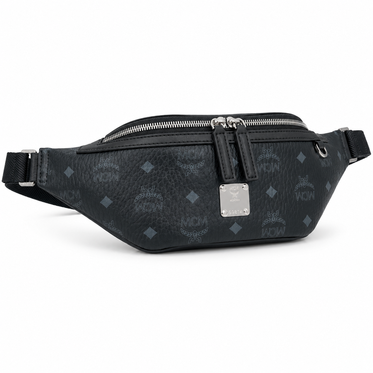 MCM Fursten series Visetos print black with adjustable shoulder strap unisex stylish chest bag/crossbody bag for commuting and travel
