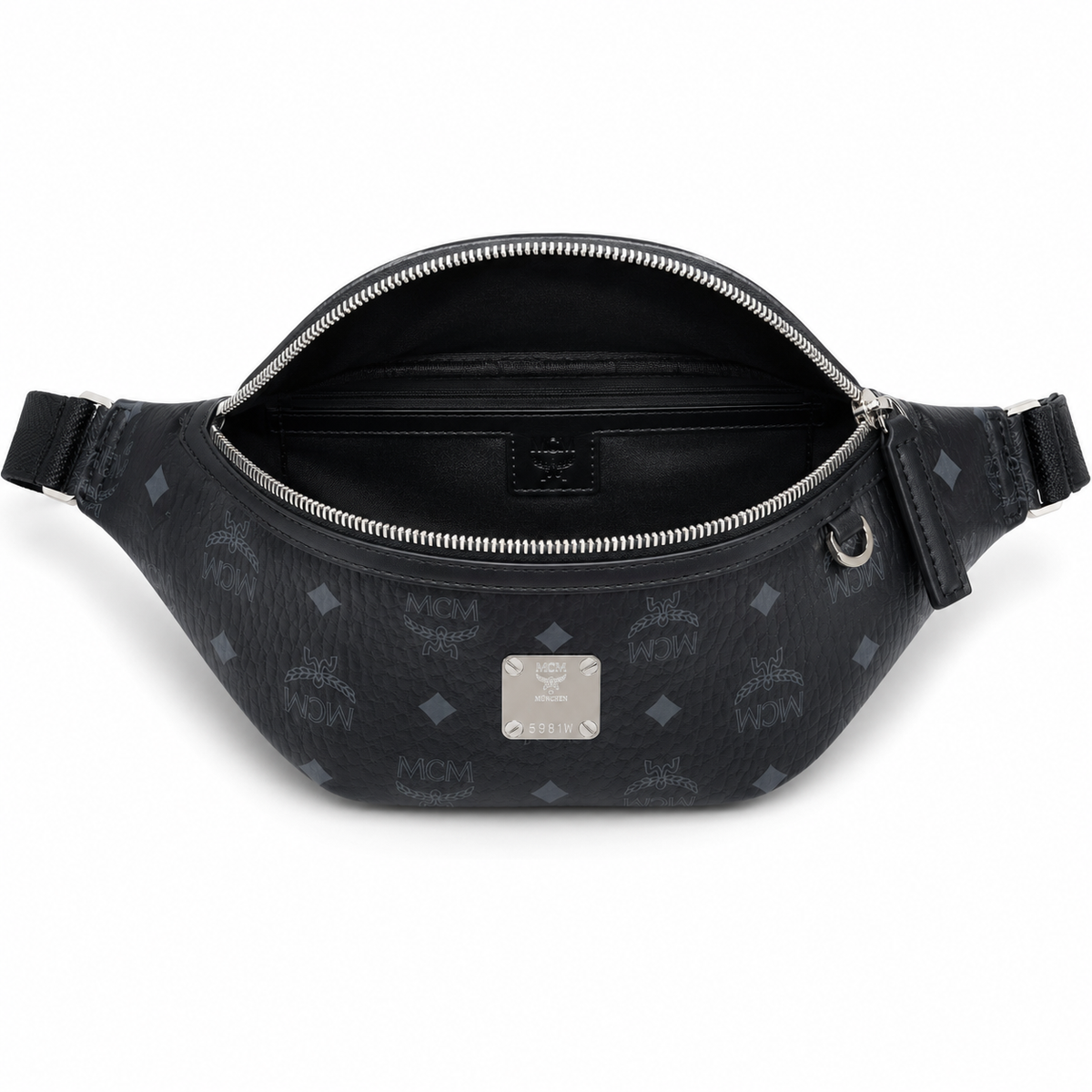 MCM Fursten series Visetos print black with adjustable shoulder strap unisex stylish chest bag/crossbody bag for commuting and travel