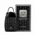 MCM ONYX Black Onyx Eau de Parfum for Men features a Stark backpack design black Visetos print and gunmetal nameplate A rich woody fragrance suitable for both gifting and personal enjoyment