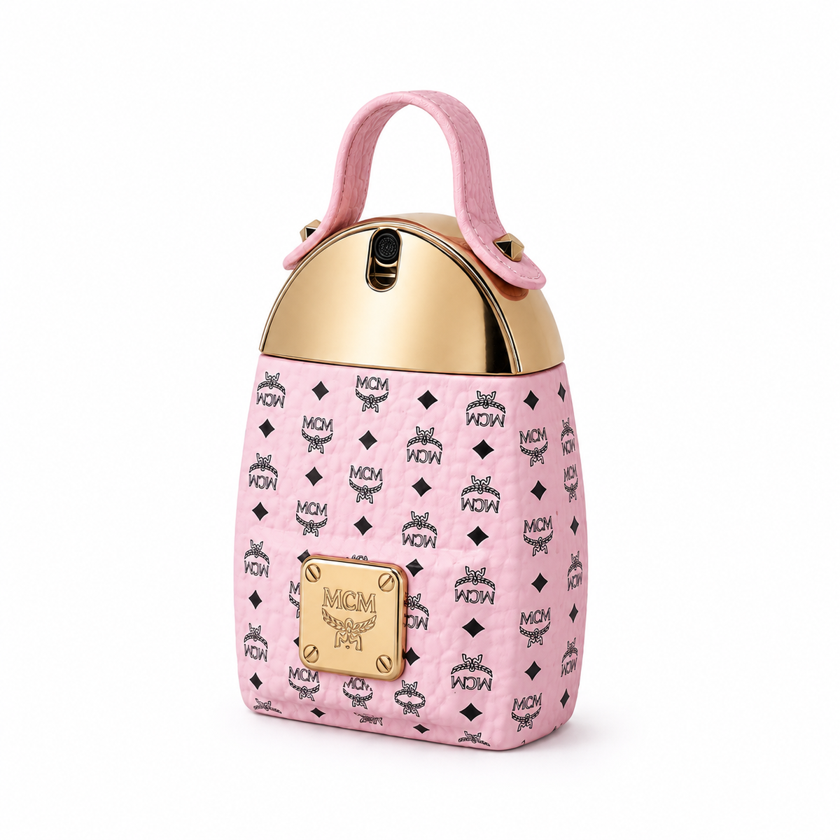 MCM Crush Eau de Parfum 75ml | Pink Stark backpack design with Visetos print a floral fruity  and woody fragrance for women suitable for gifting or personal enjoyment