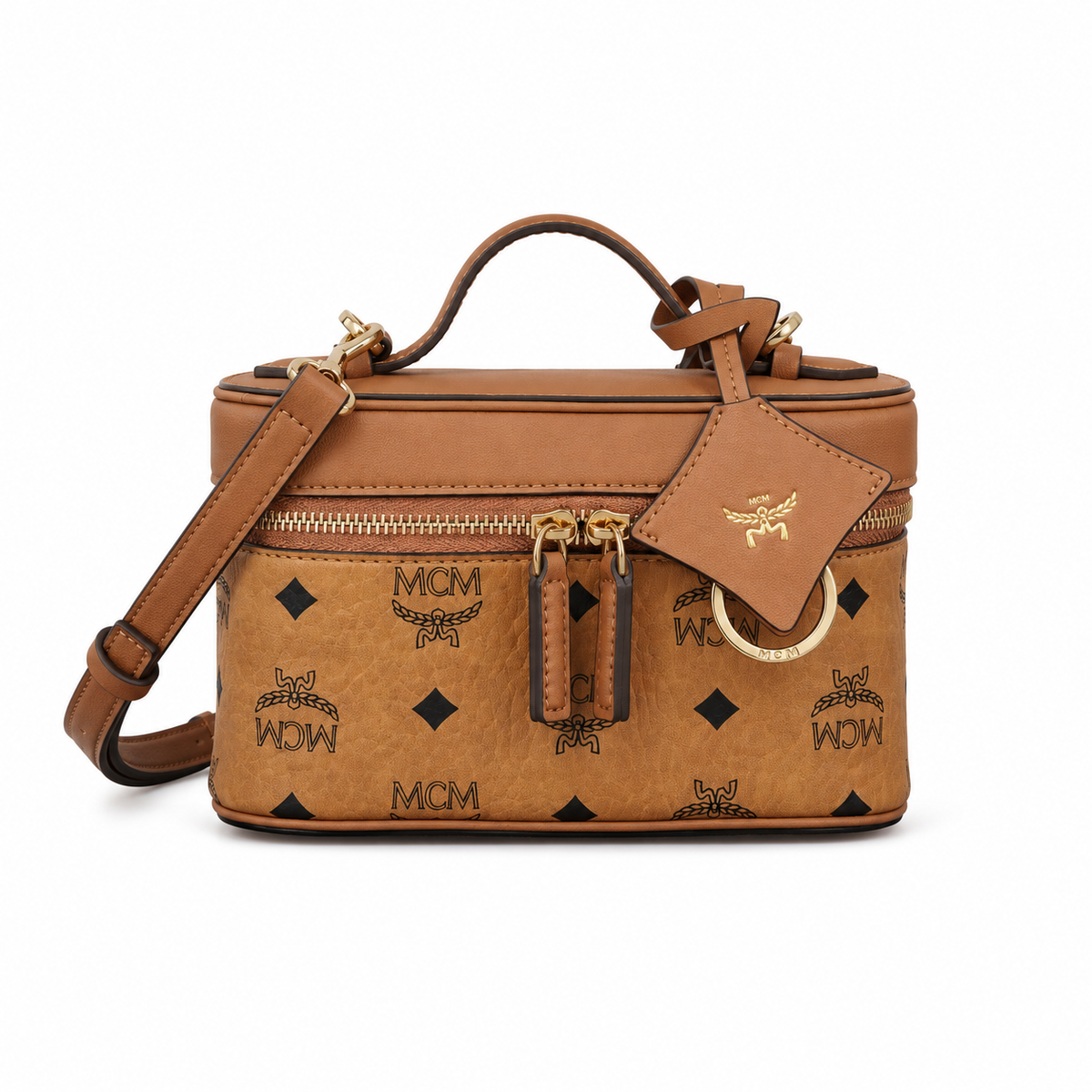 MCM Aren Mini Makeup Bag  Visetos Print Detachable Shoulder Strap Can be Carried by Hand or Crossbody New Arrival for Spring/Summer 2026