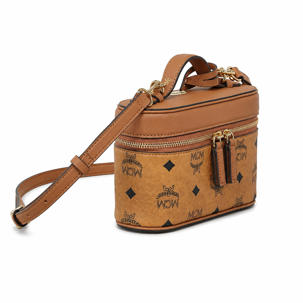MCM Aren Mini Makeup Bag  Visetos Print Detachable Shoulder Strap Can be Carried by Hand or Crossbody New Arrival for Spring/Summer 2026