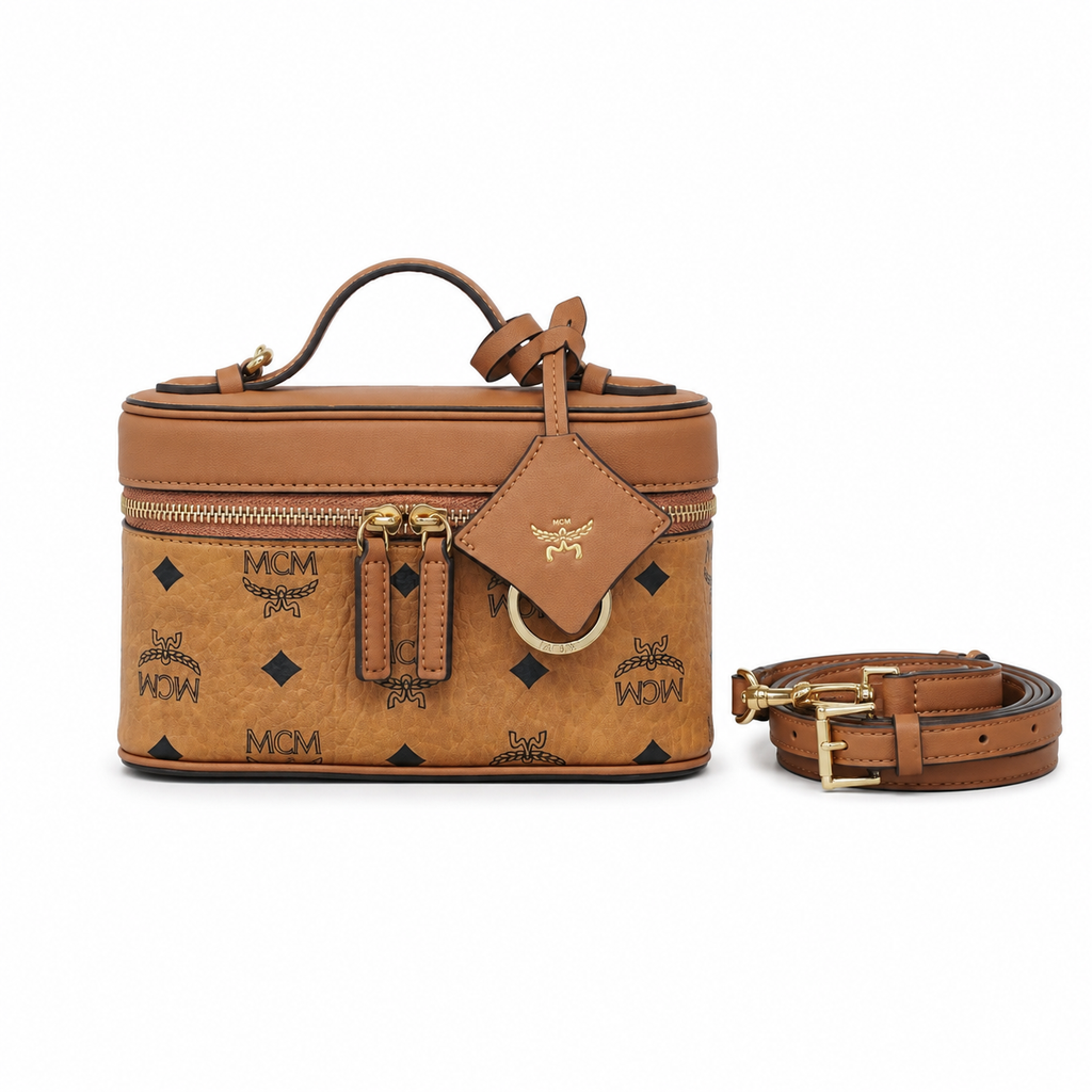 MCM Aren Mini Makeup Bag  Visetos Print Detachable Shoulder Strap Can be Carried by Hand or Crossbody New Arrival for Spring/Summer 2026