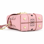 MCM Soft Berlin Mini Fries Bag | Soft pink Visetos print + detachable shoulder strap  can be carried by hand or worn crossbody new arrival for Spring/Summer 2026
