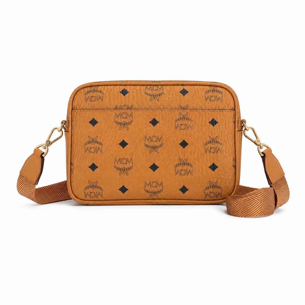 MCM Visetos Klassik mini camera bag with detachable shoulder strap can be worn as a shoulder bag or crossbody bag new arrival for Spring/Summer 2026