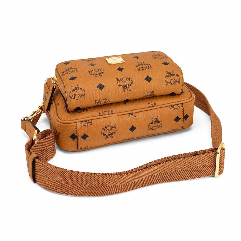 MCM Visetos Klassik mini camera bag with detachable shoulder strap can be worn as a shoulder bag or crossbody bag new arrival for Spring/Summer 2026
