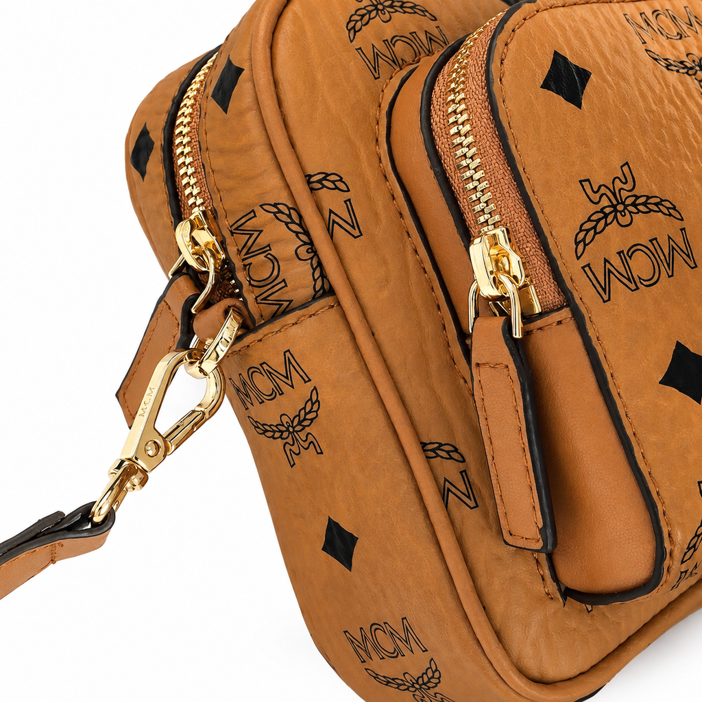 MCM Visetos Klassik mini camera bag with detachable shoulder strap can be worn as a shoulder bag or crossbody bag new arrival for Spring/Summer 2026