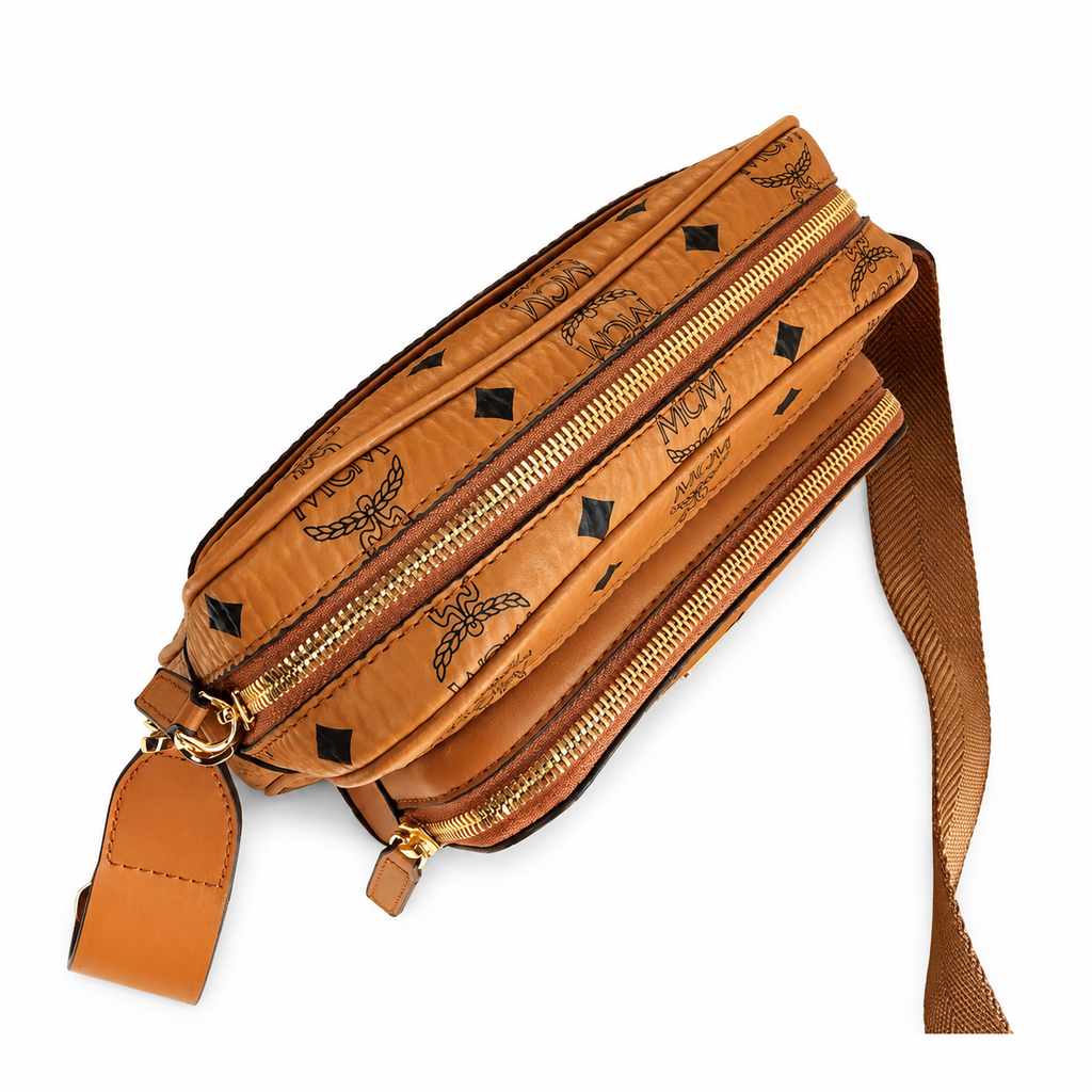 MCM Visetos Klassik mini camera bag with detachable shoulder strap can be worn as a shoulder bag or crossbody bag new arrival for Spring/Summer 2026