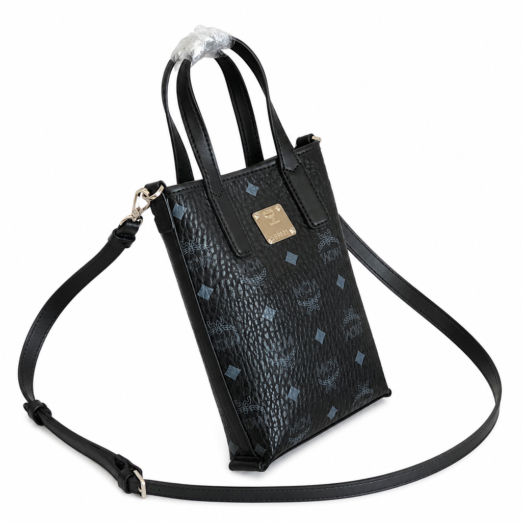 MCM Essential Visetos Mini Tote Bag with detachable shoulder strap can be carried by hand or worn crossbody new arrival for Spring/Summer 2026