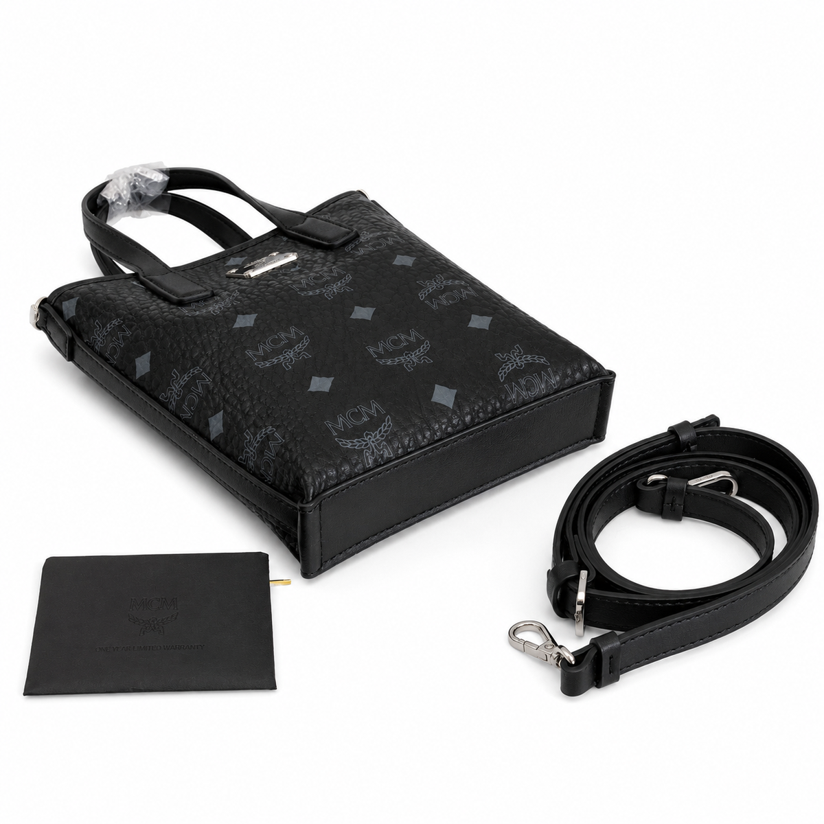 MCM Essential Visetos Mini Tote Bag with detachable shoulder strap can be carried by hand or worn crossbody new arrival for Spring/Summer 2026