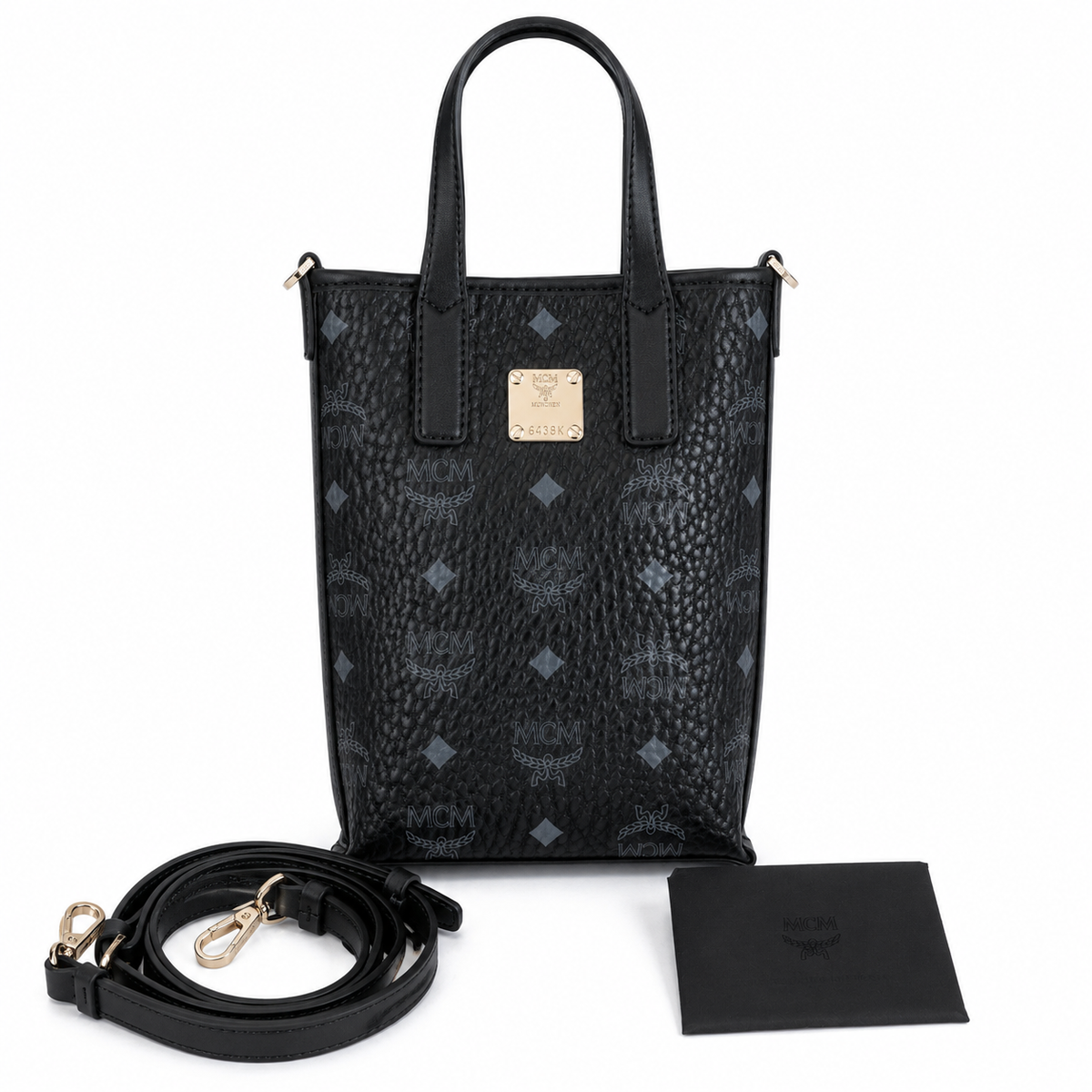 MCM Essential Visetos Mini Tote Bag with detachable shoulder strap can be carried by hand or worn crossbody new arrival for Spring/Summer 2026
