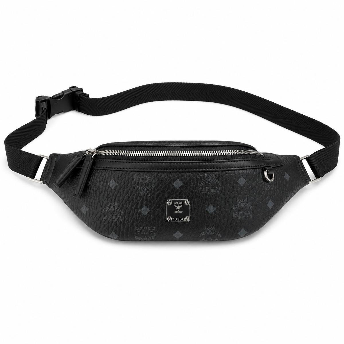 MCM Fursten series Visetos print black with adjustable shoulder strap unisex stylish chest bag/crossbody bag for commuting and travel
