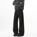 Denim Original Color Wide Leg Jeans Men'S Autumn American High Street Loose Trousers Cleanfit Washed Floor Mopping Pants
