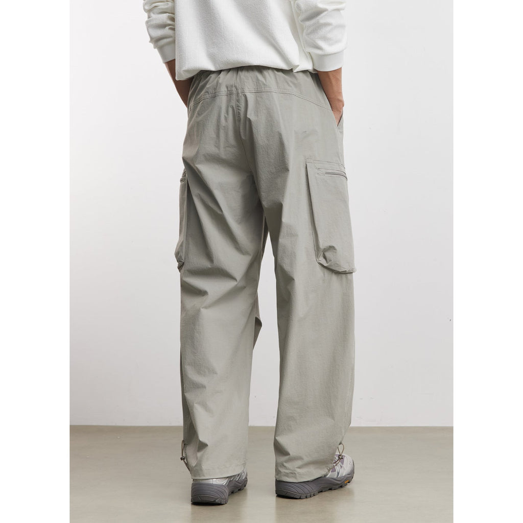 Yizhi Fashionable Sweat-Absorbent Quick-Drying Casual Pants For Men Spring And Autumn 2026 New Outdoor Overalls Thin Wide-Leg Pants