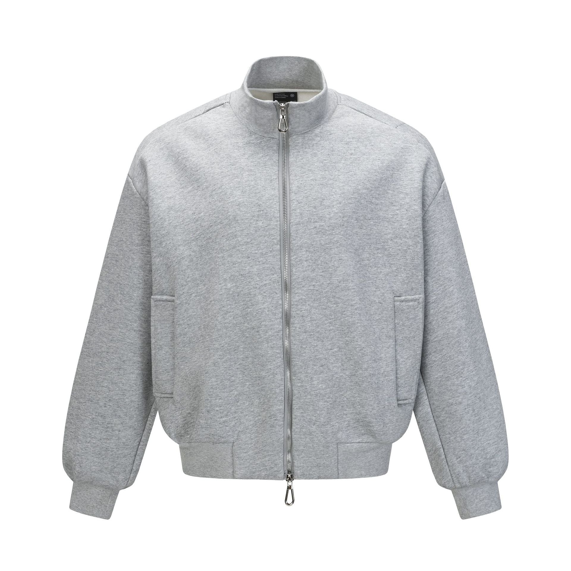 New 580G Heavyweight Short Stand-Up Collar Sweatshirt Cardigan For Boys Spring And Autumn 2025 New Tops And Jackets Casual And Loose