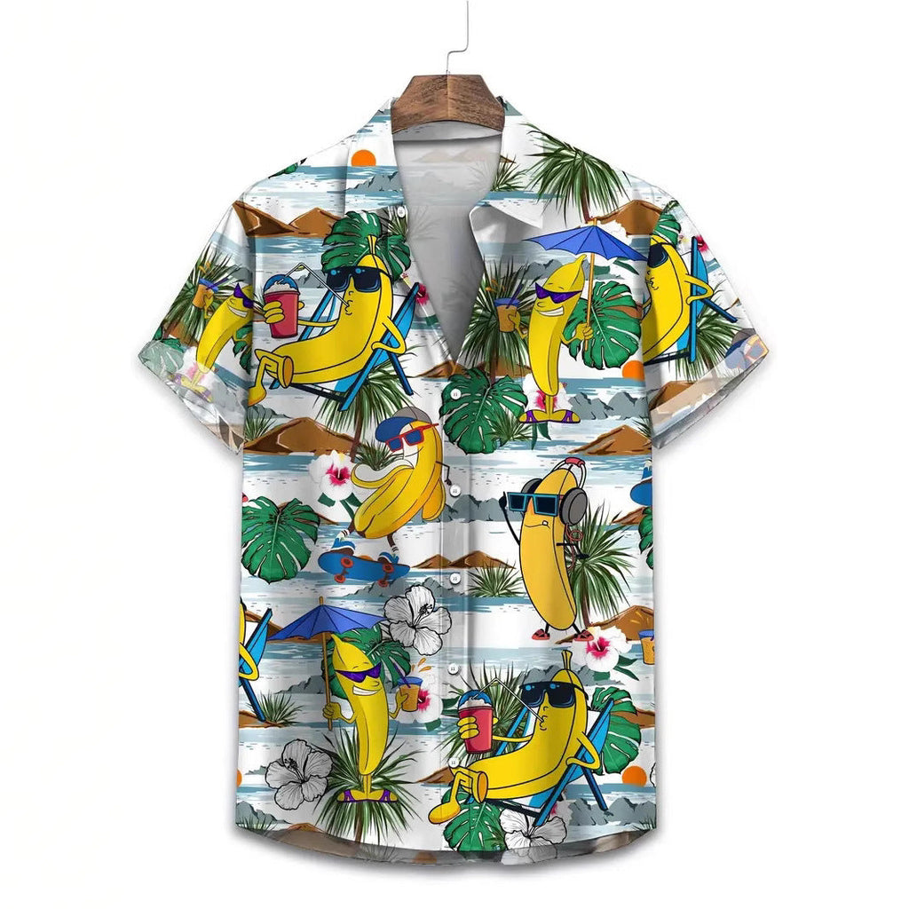 Cross-Border Trendy Cool Spring And Summer New Fashion Men'S Clothing Men'S Short-Sleeved Shirts Tops Cardigans Cross-Border Source Work