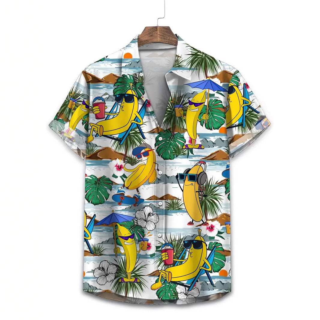 Cross-Border Trendy Cool Spring And Summer New Fashion Men'S Clothing Men'S Short-Sleeved Shirts Tops Cardigans Cross-Border Source Work