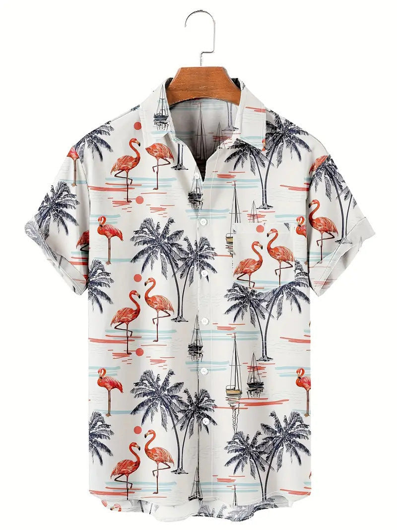 Cross-Border Trendy Cool Spring And Summer New Fashion Men'S Clothing Men'S Short-Sleeved Shirts Tops Cardigans Cross-Border Source Work
