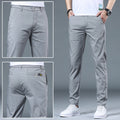 Spring And Summer New Casual Pants Men'S Slim Straight Breathable Elastic Ice Silk Versatile Trendy Men'S Pants Wholesale Cool Feeling