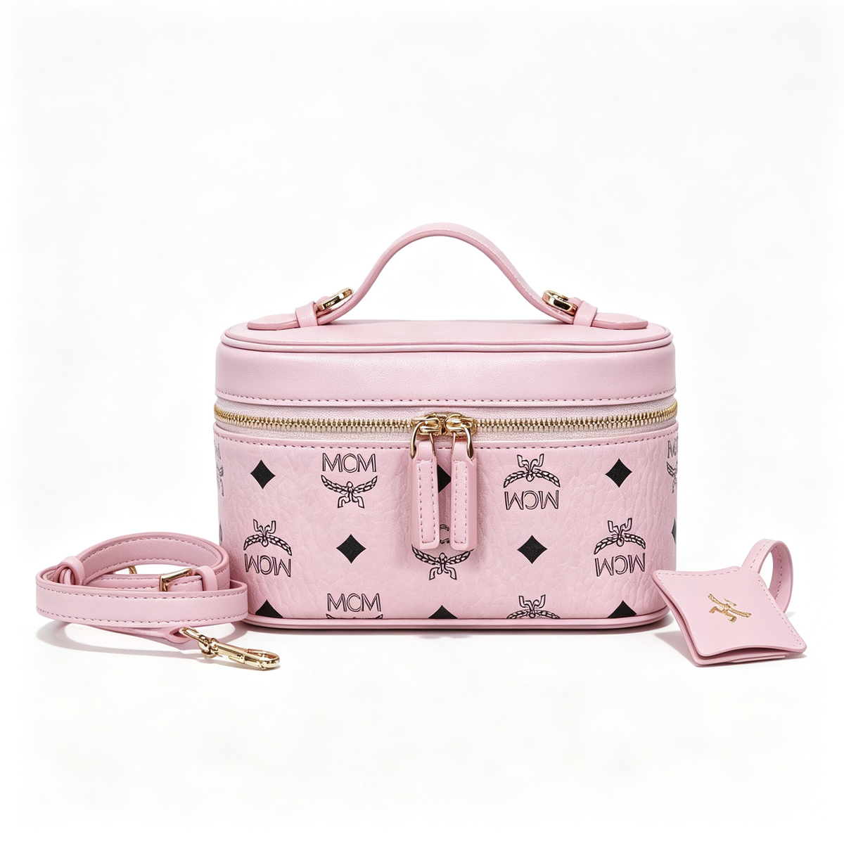 MCM's classic Visetos print mini vanity bag with a detachable shoulder strap can be carried by hand or worn crossbody A new arrival for Spring/Summer 2026